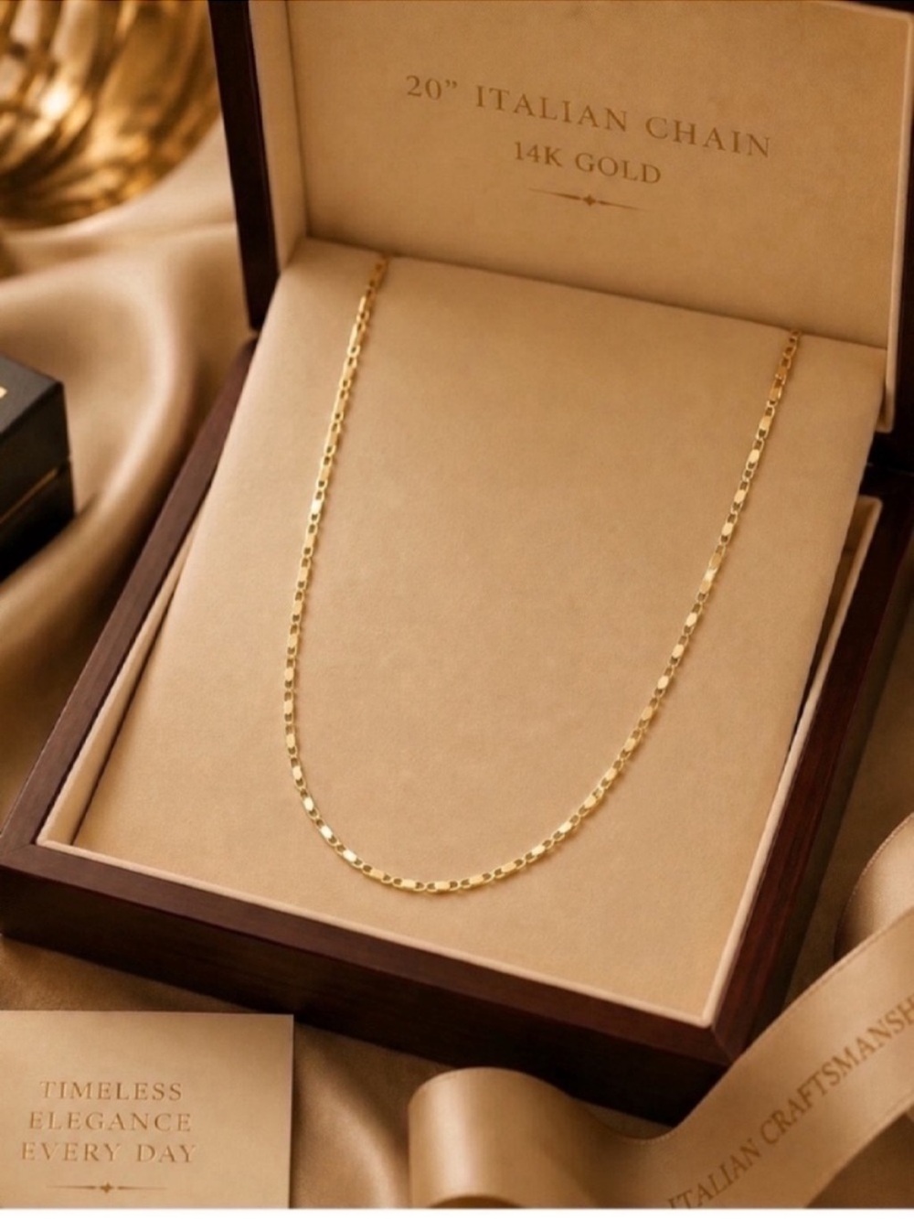 14K Gold Italian Chain Necklace - 20"